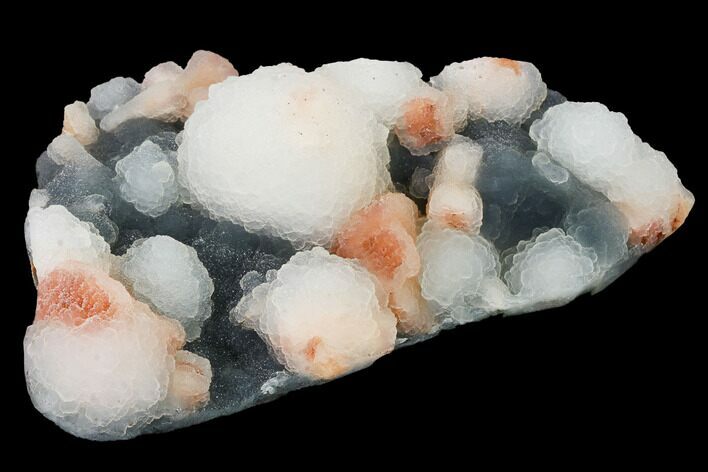 Quartz Chalcedony over Peach Stilbite - India #168762